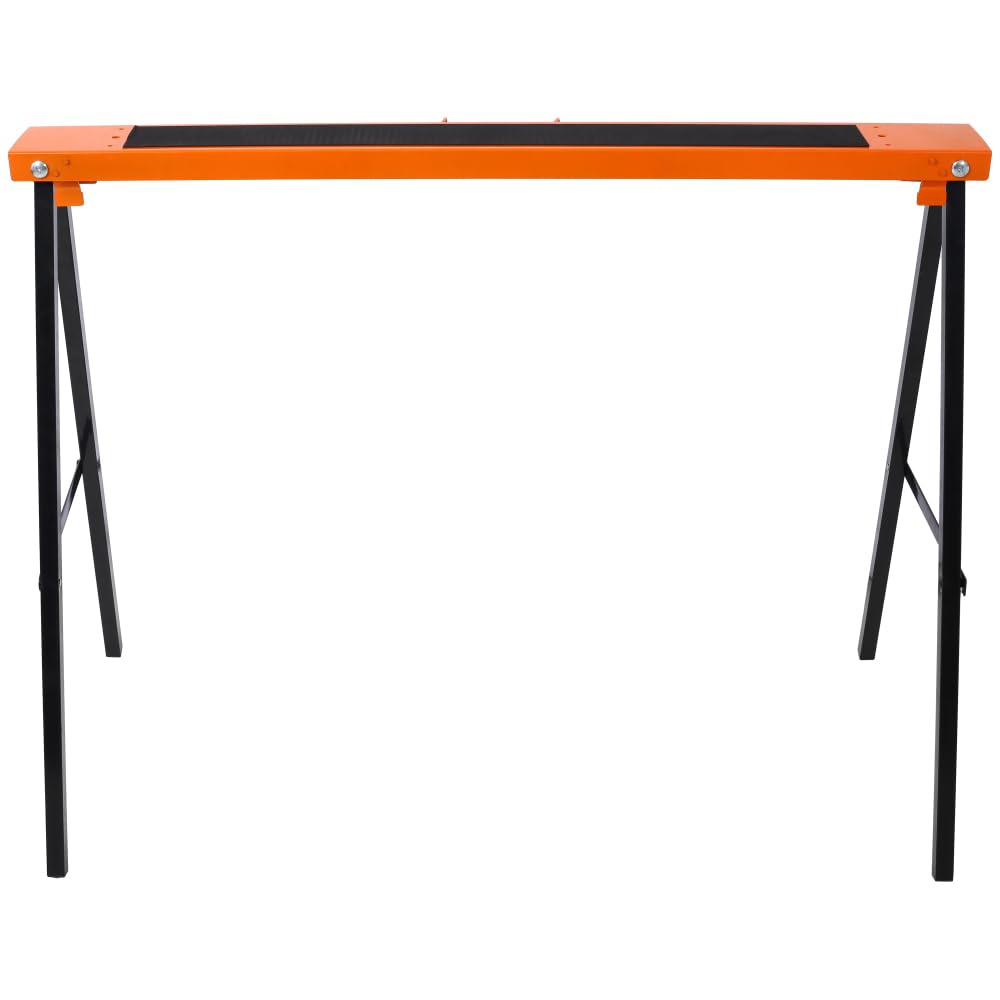 Folding Sawhorse 2 Pack Heavy Duty 550 lbs Capacity Portable Collapsible Metal Frame Non-Slip M899