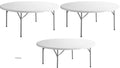 White 6-ft Plastic Folding Round Table S239