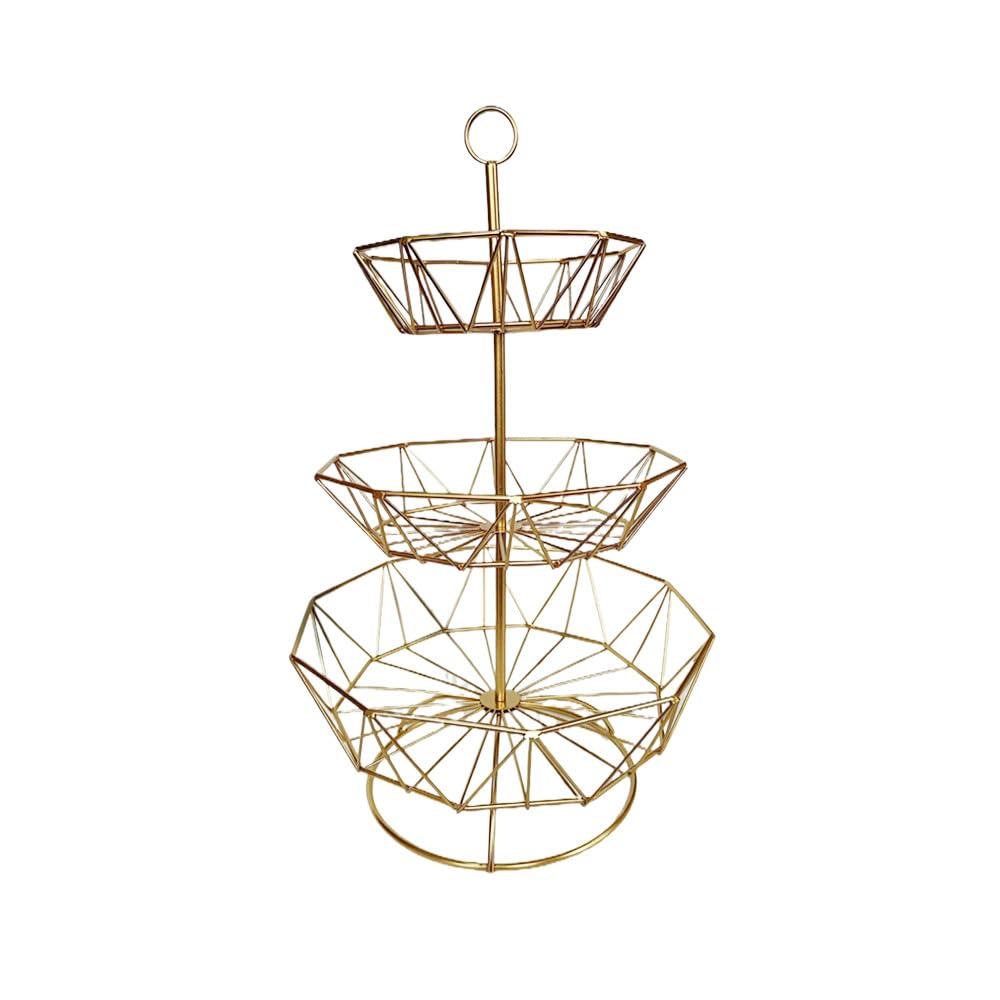 3 Tier Metal Wire Fruit Basket Stand J332