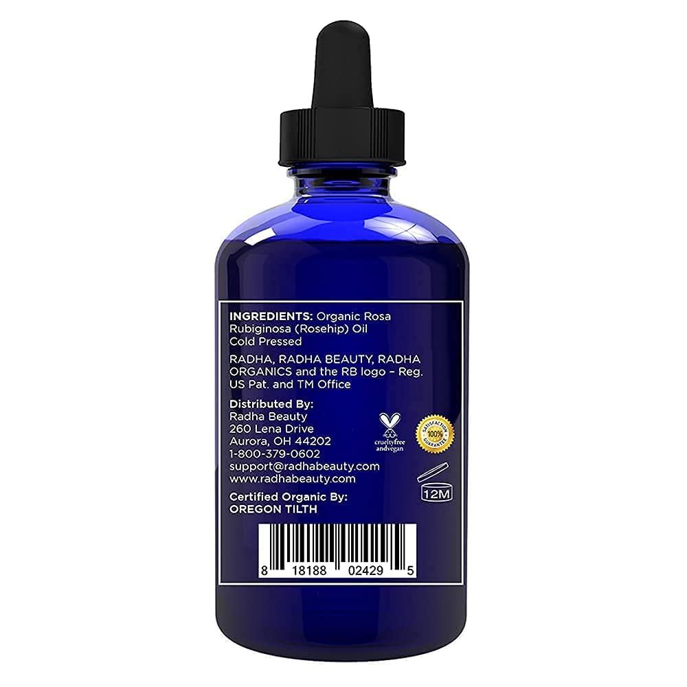 4 oz Organic Rosehip Seed Oil Cold Pressed I511310