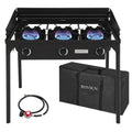 3 Burner Outdoor Propane Gas Stove with Windpanel N471
