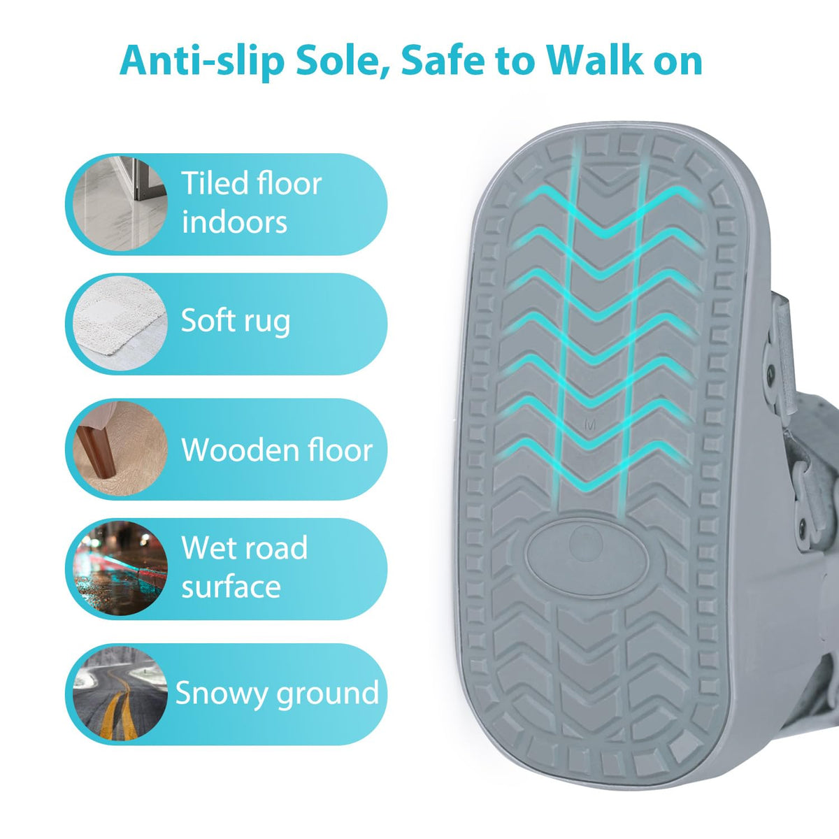 Orthopedic Walking Boot Gray-Large S8406