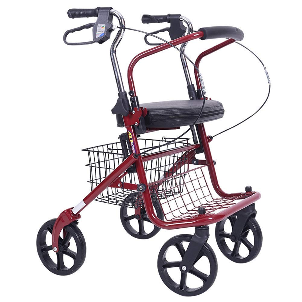 Folding 4 Wheel Rollator Walker with Seat Bag K5180