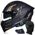 DOT Approved Flip Up Full Face Modular Motorcycle Helmet with Dual Visor Y814