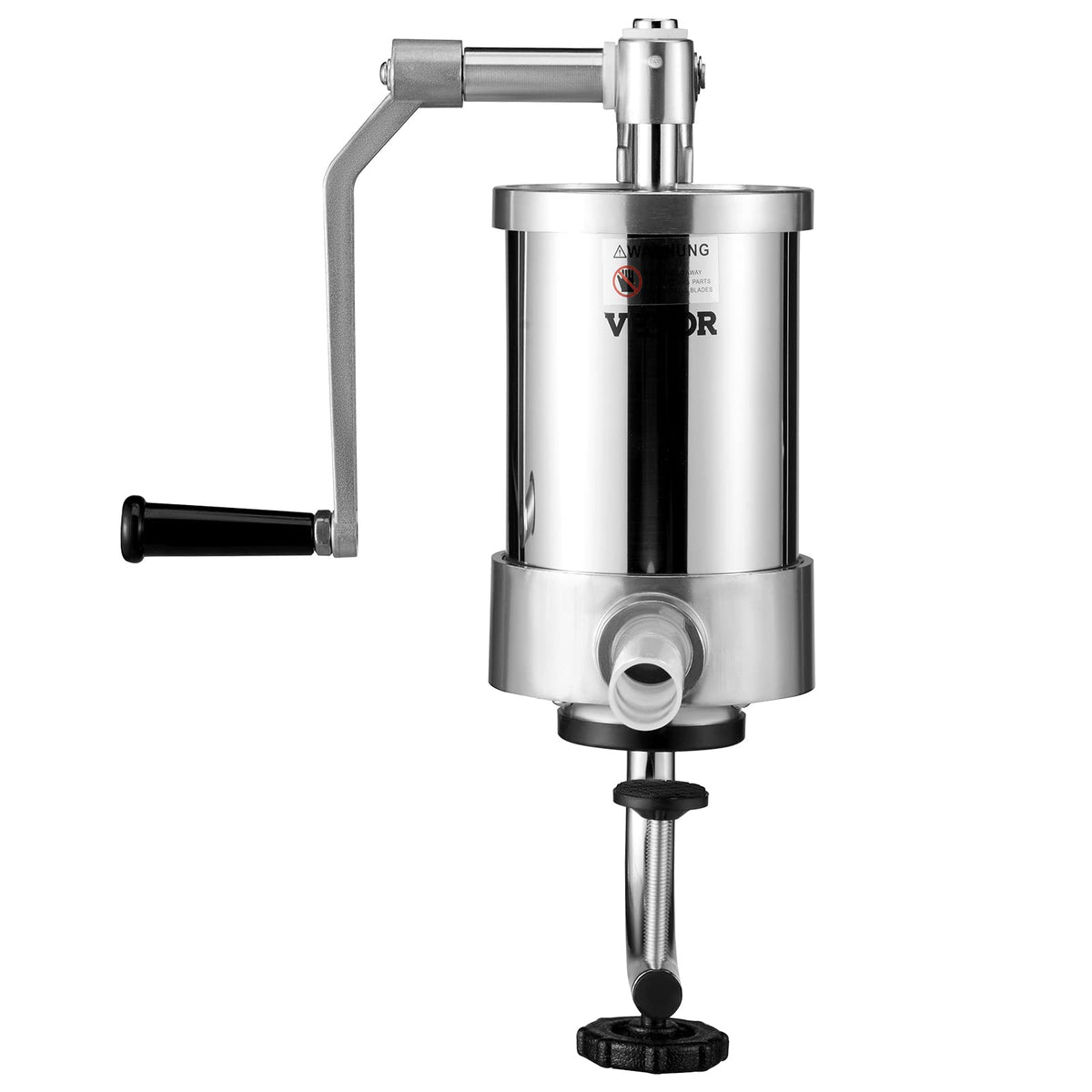 2.5LBS 304 Stainless Steel Vertical Sausage Stuffer with 3 Stuffing Tubes B831