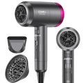 1600W Ionic Hairdryer with Diffuser and Concentrator Nozzle T2045