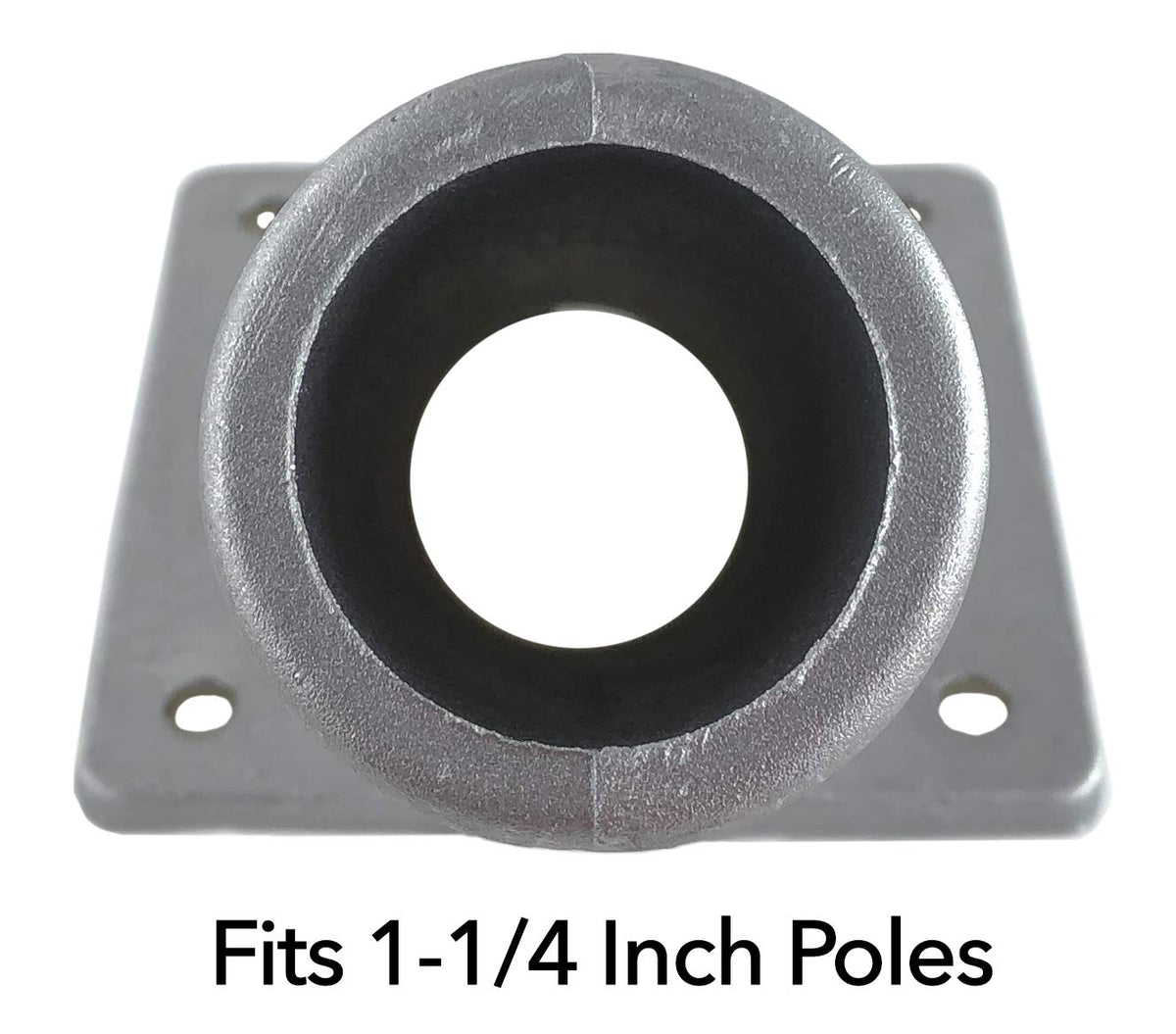 Aluminum Flag Pole Bracket Fits 1.25'' Poles Gray H10504