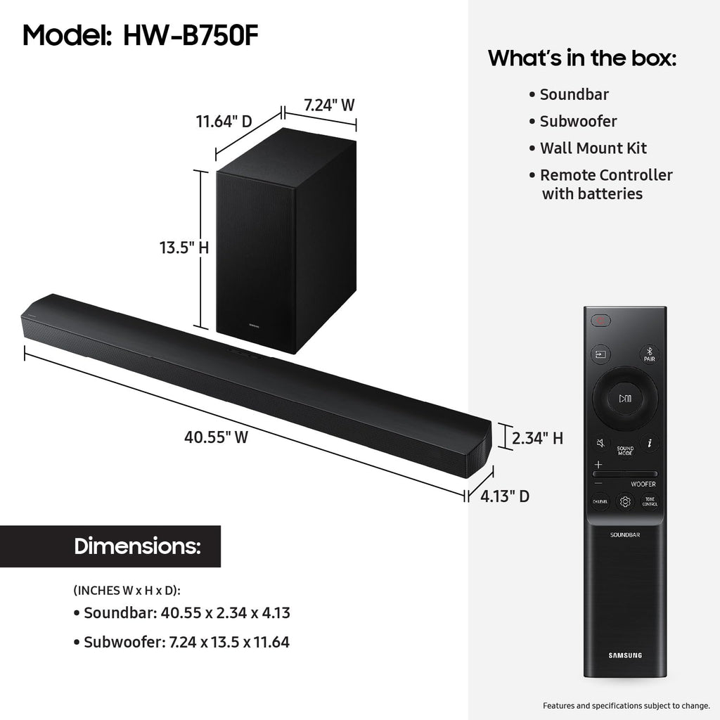 5.1 ch Soundbar with Subwoofer V500
