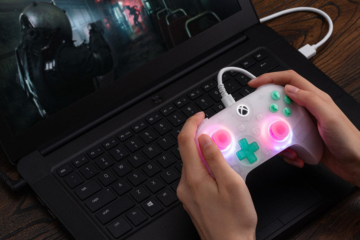 Wired Controller with RGB Lighting, Hall Effect Joysticks and Triggers, Translucent Pink M772612