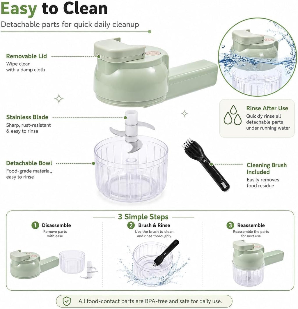 4 in 1 Handheld Electric Vegetable Chopper W574074