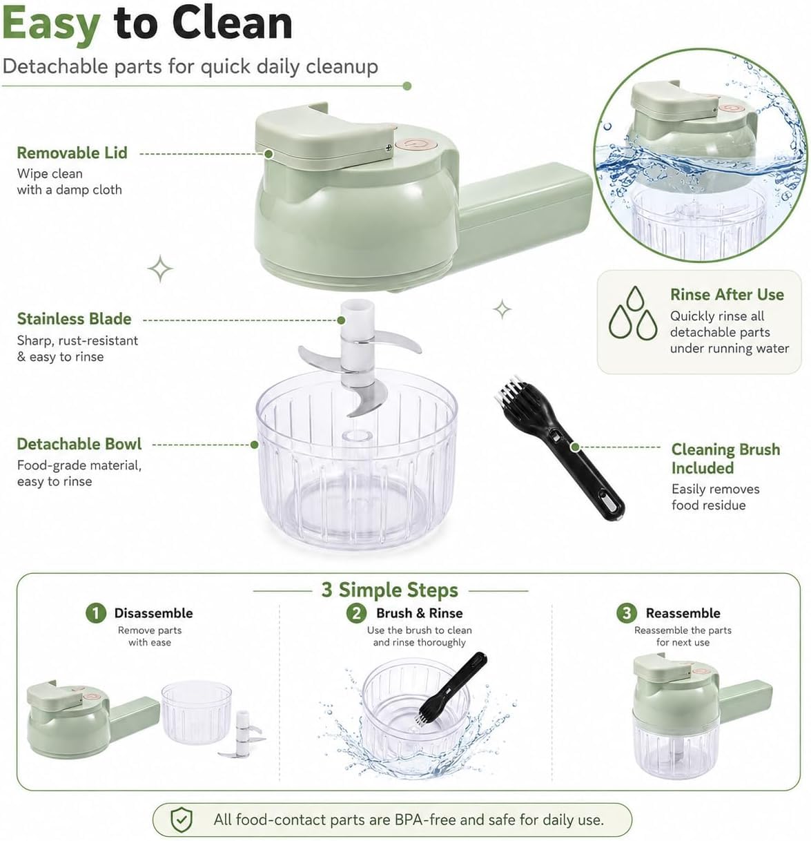 4 in 1 Handheld Electric Vegetable Chopper W574074