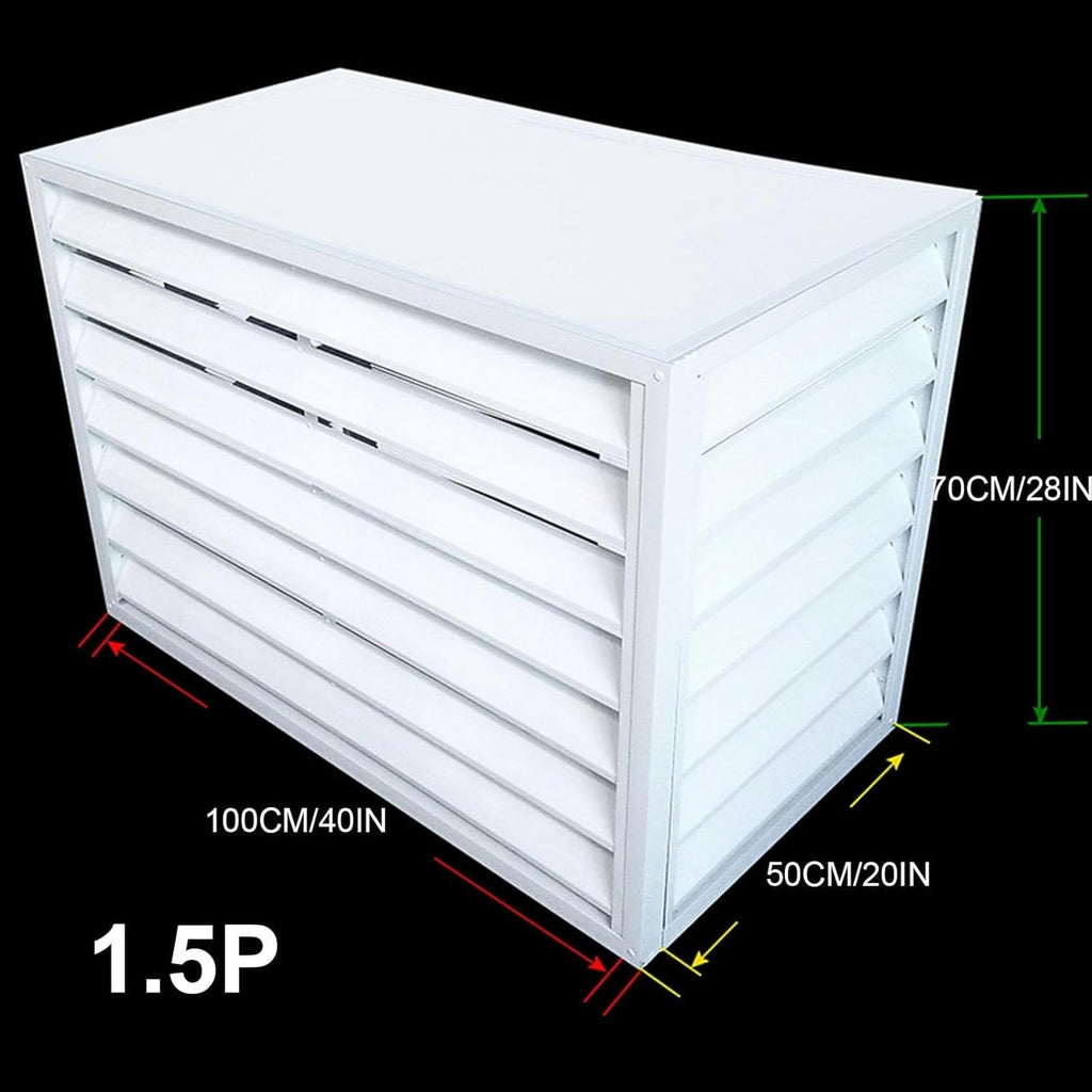 Aluminum Air Conditioner Fence Cover White 100*50*70cm S712