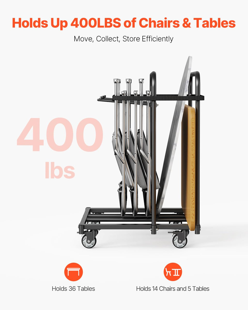 Folding Chair Rack 400 LBS Capacity Heavy-Duty M603975
