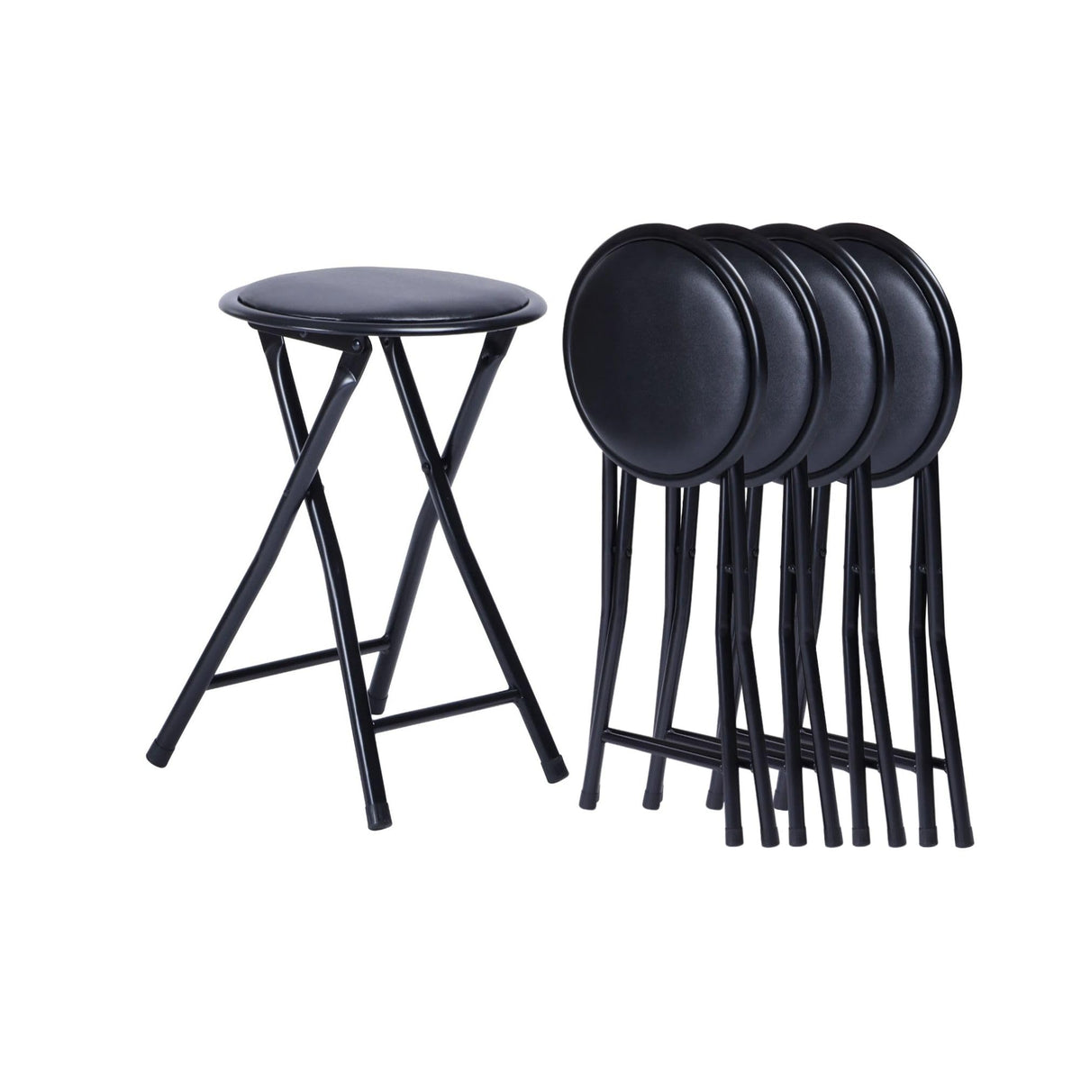 18-Inch Backless Folding Stools Set of 4 K24571