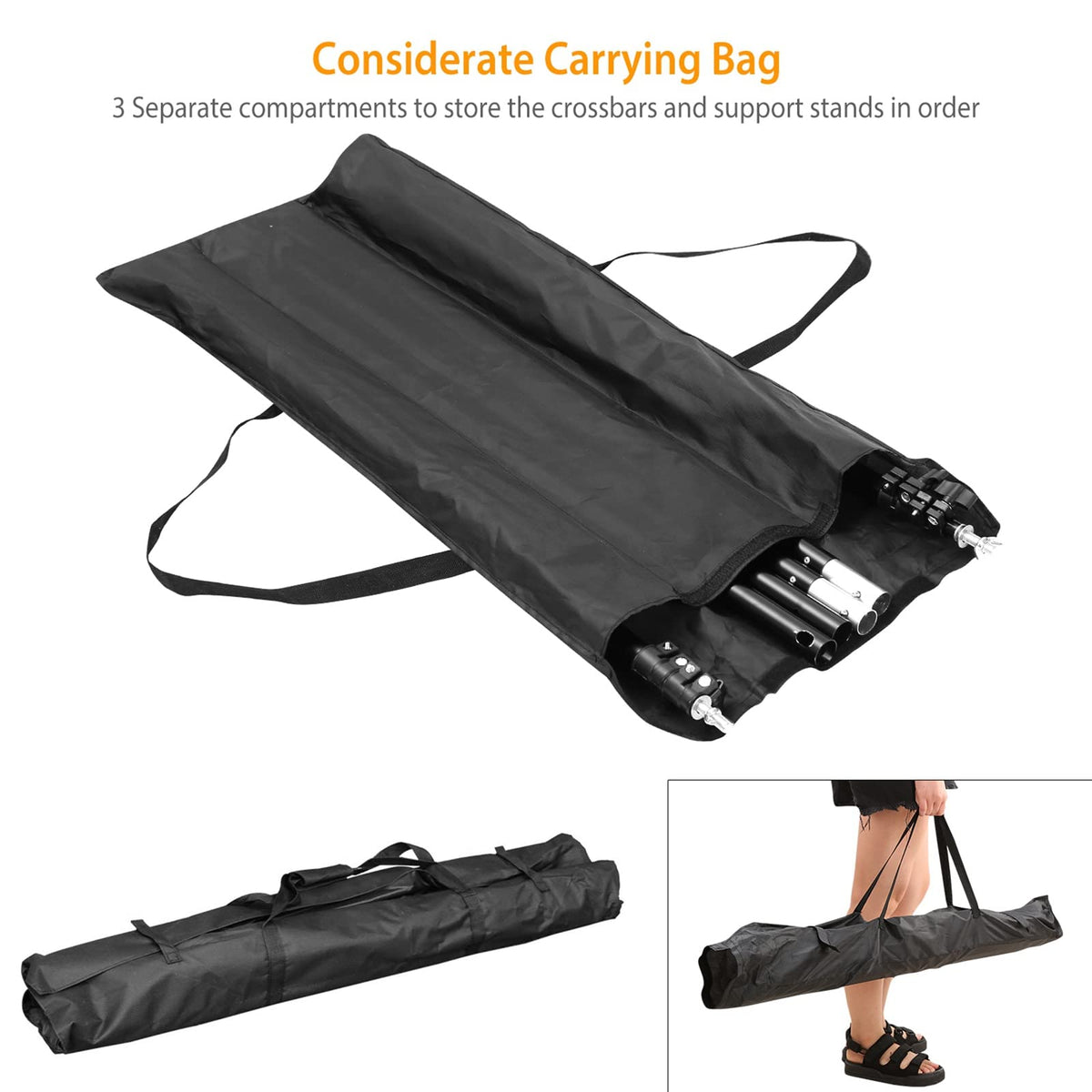 10ft Adjustable Backdrop Stand Kit with Clamps & Carry Bag S6086