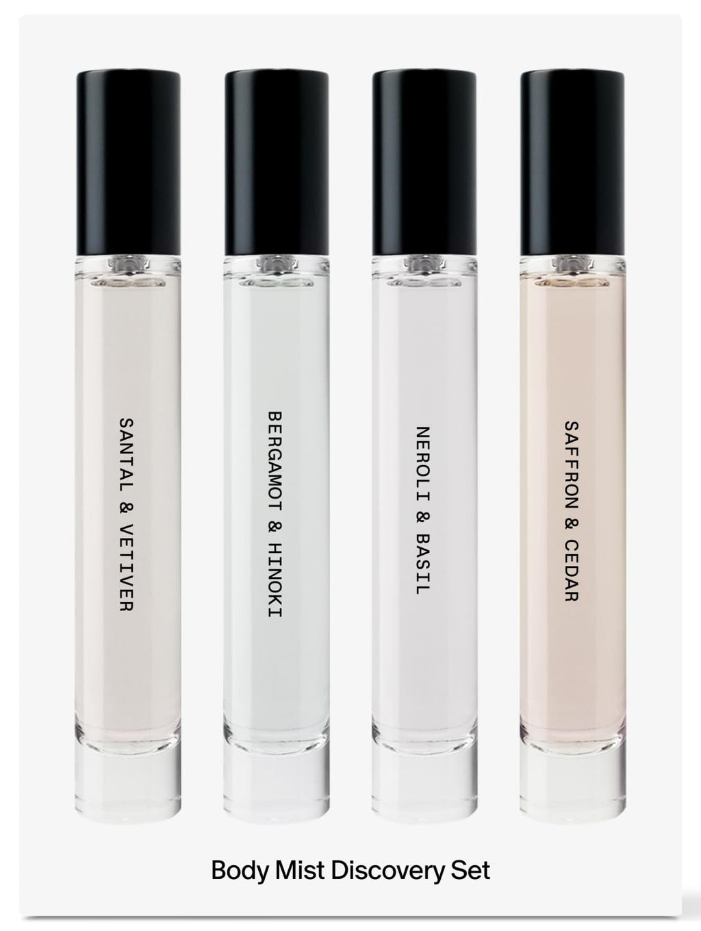 Body Mist Discovery Set, 4 Mini Fragrance Sprays, 0.34 oz Each A524187