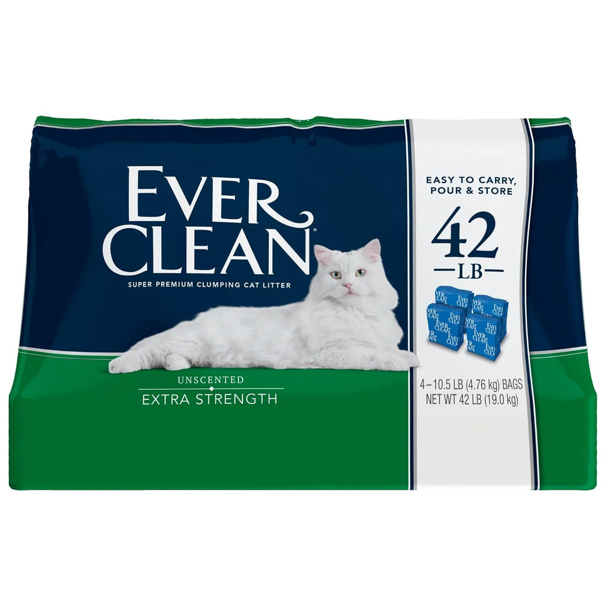 Extra Strength Clumping Unscented Cat Litter 42 lbs F216