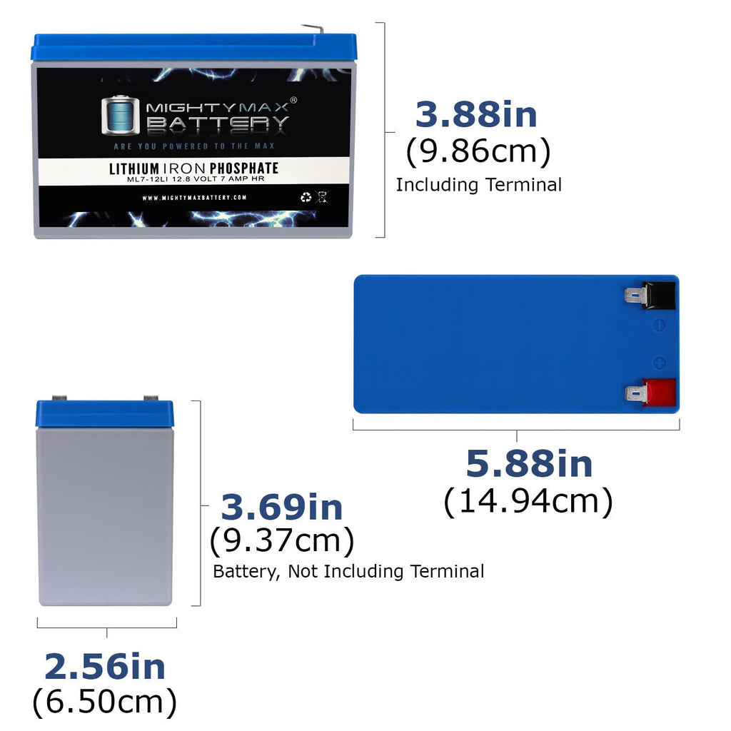 12V 7AH Lithium Replacement Battery 4 Pack S68936