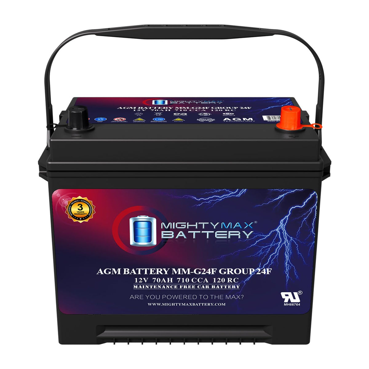 12V 70Ah AGM Replacement Battery S4691