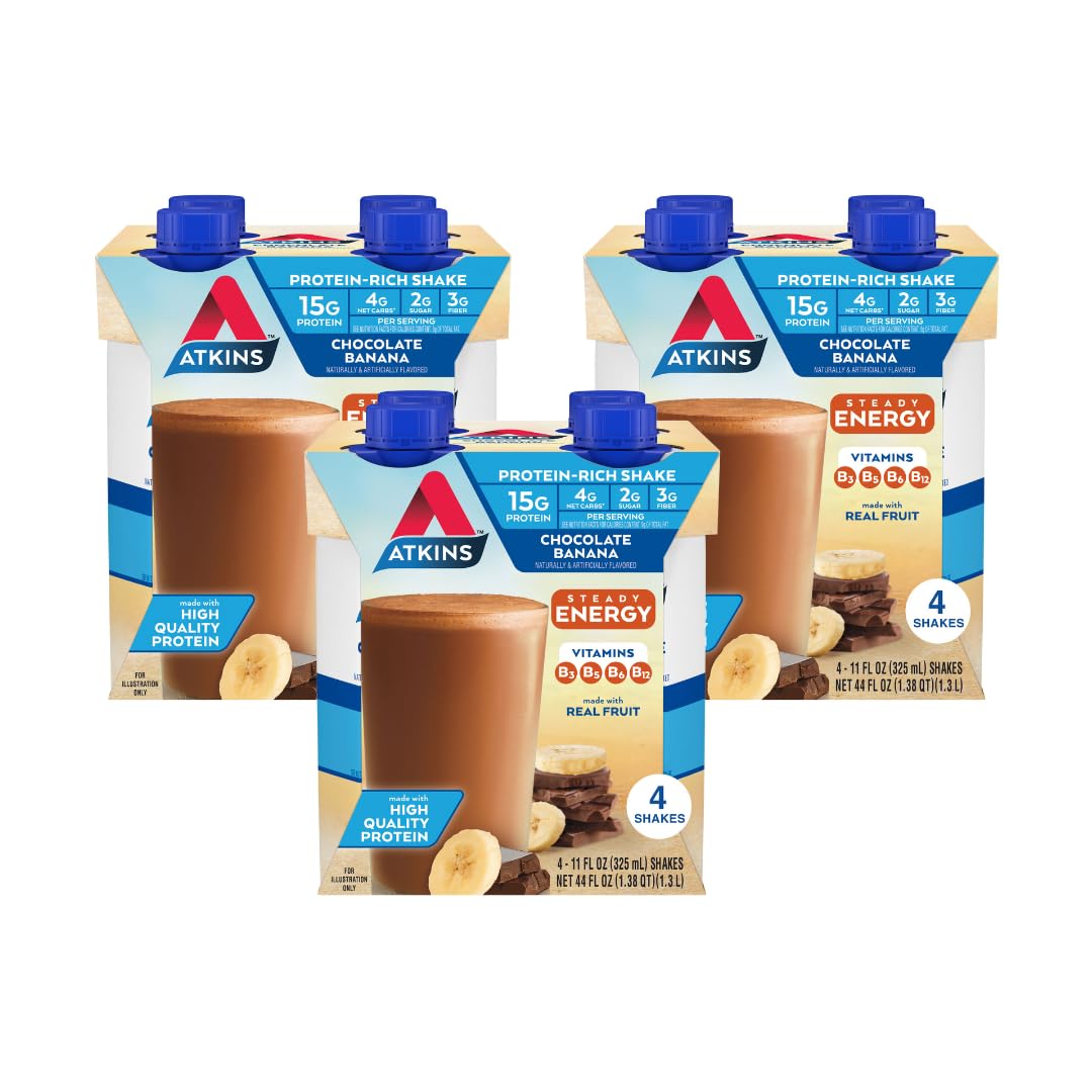 Chocolate Banana & Mocha Latte Protein Shake, 15g Protein, Keto Friendly D5024