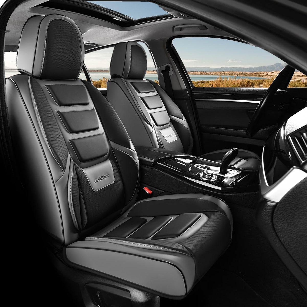 Waterproof Leather Car Seat Covers Full Set S191