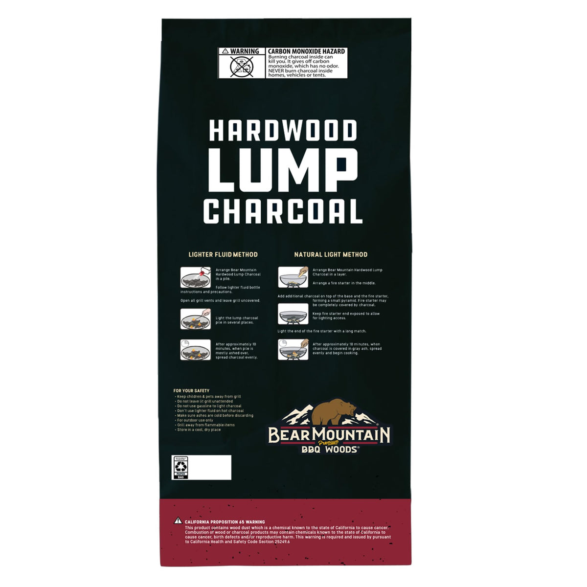 4 Pack Hardwood Lump Charcoal 16 Pounds I143334