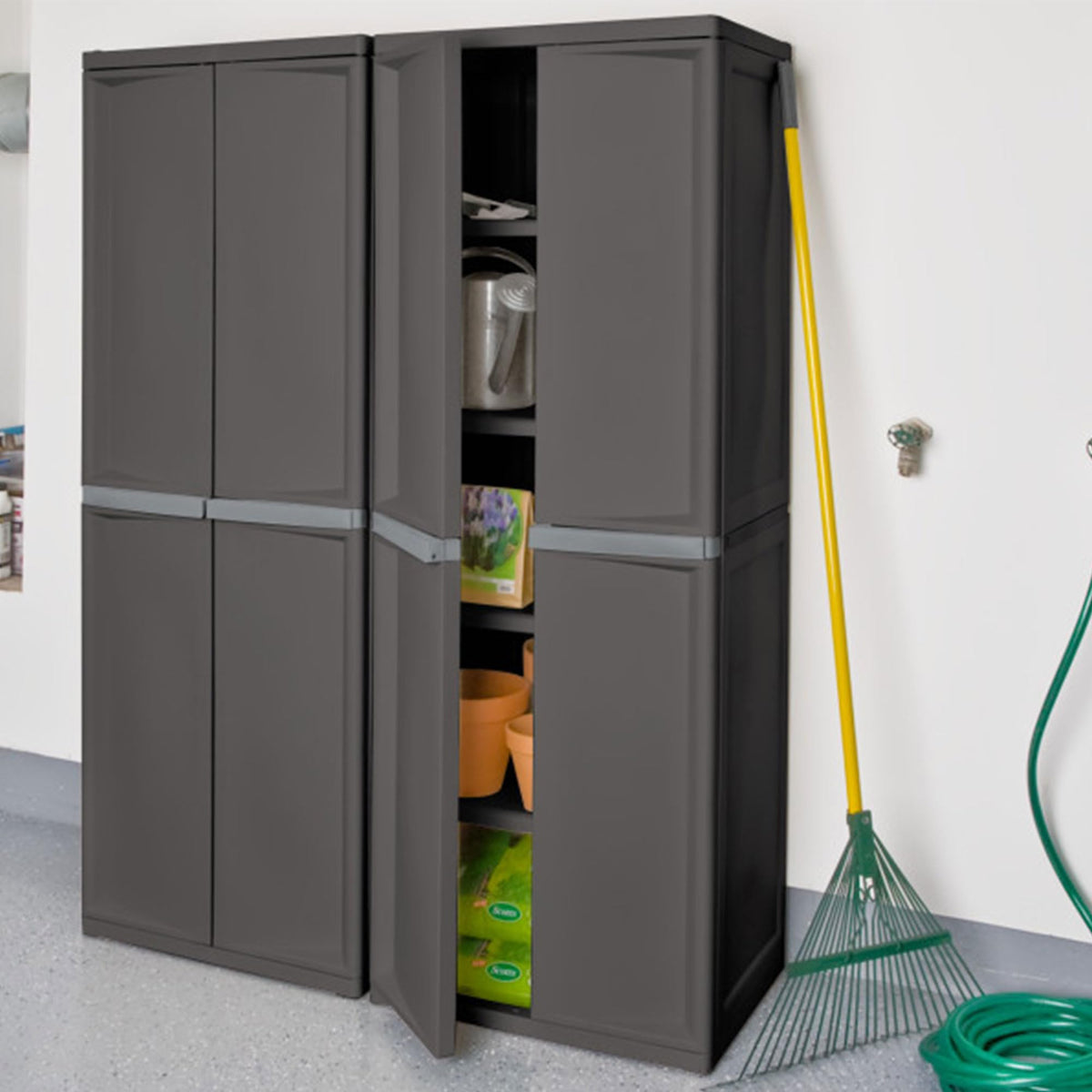 4 Shelf Lockable Utility Storage Cabinet N24365