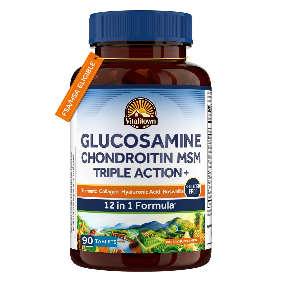 Glucosamine Chondroitin MSM Collagen Turmeric 90 Tablets E887296