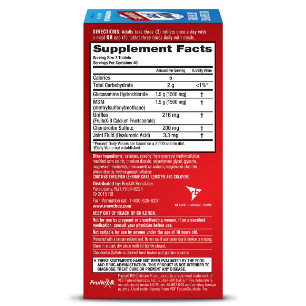 120 Tablets Glucosamine and Chondroitin Joint Health Supplement D16364