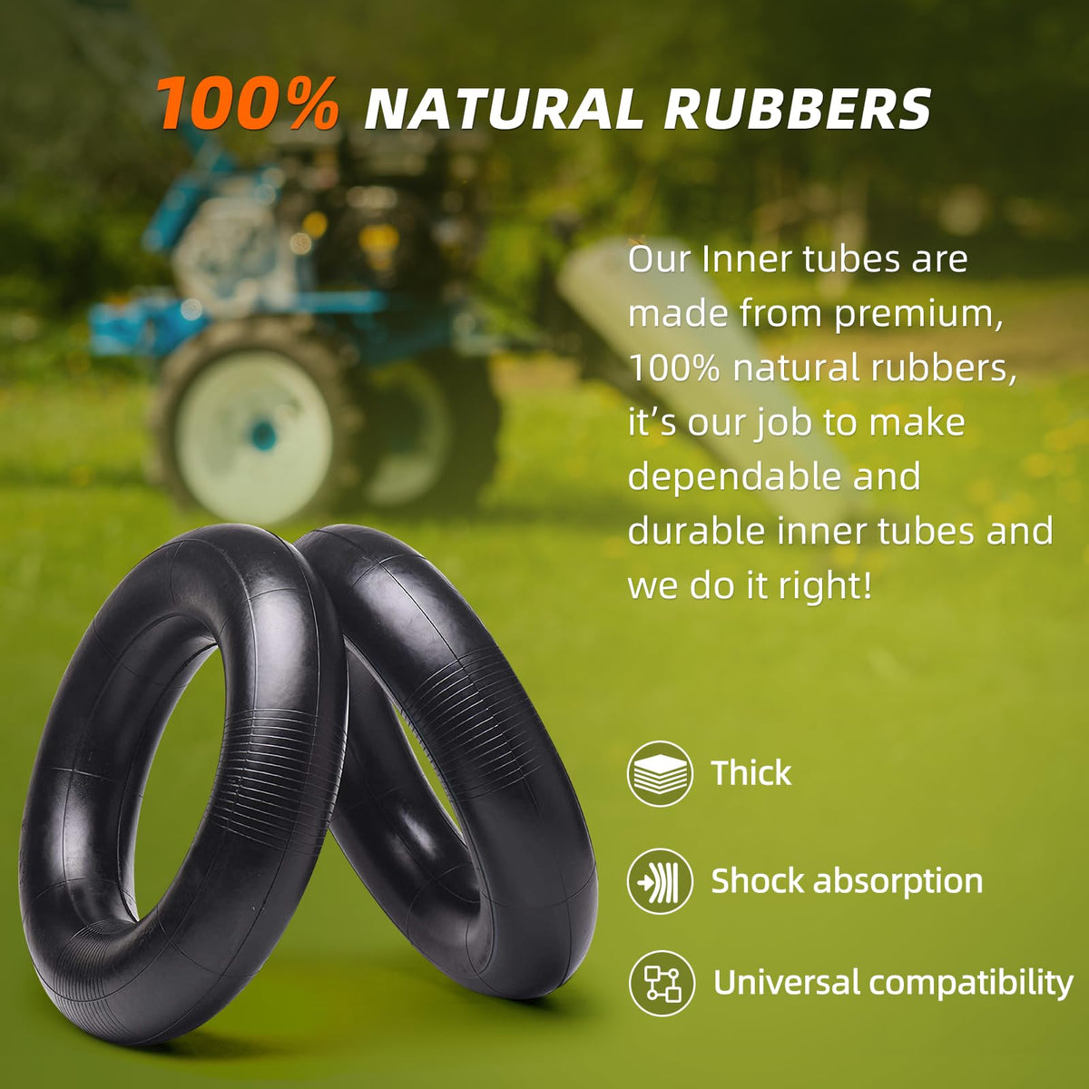 4.80/4.00-8" Inner Tube with TR-13 Straight Valve Stem (4-Pack) Z2652