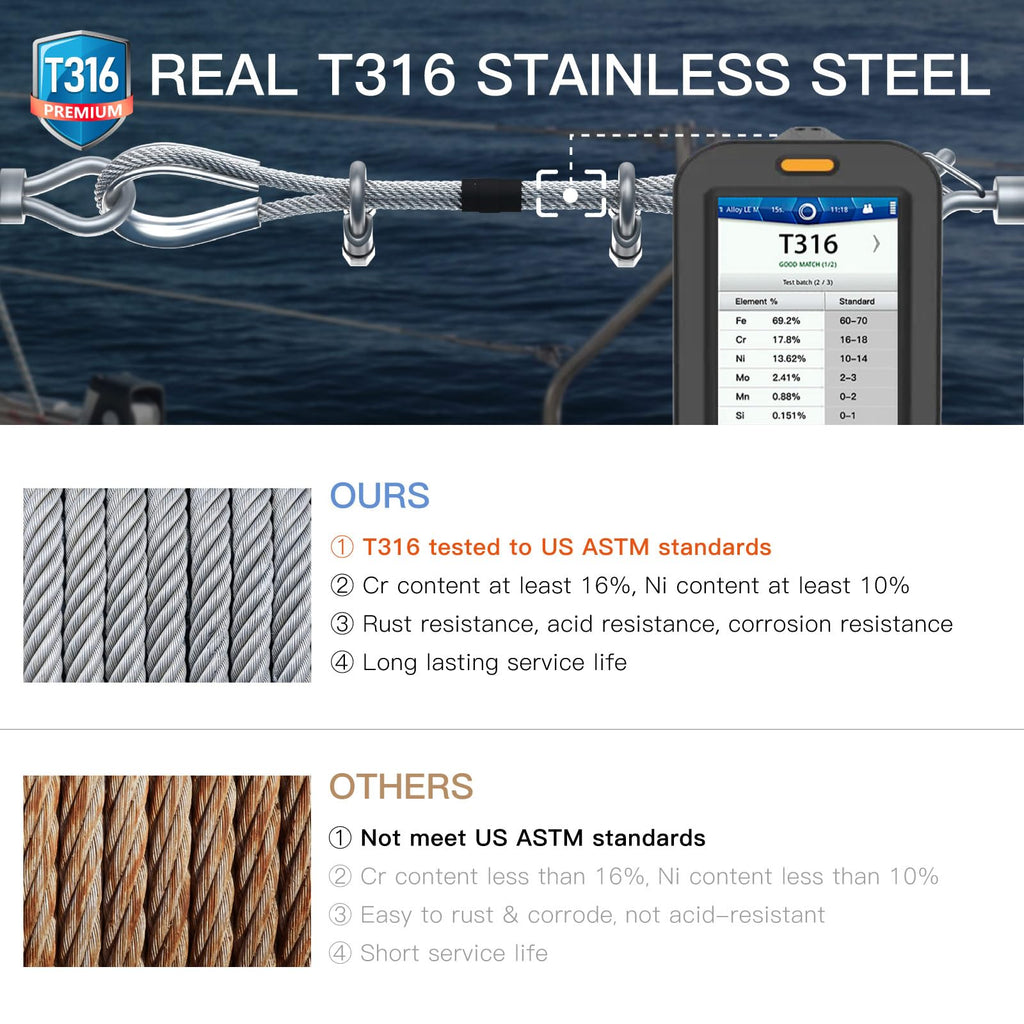 1/8" T316 Stainless Steel Cable R473994