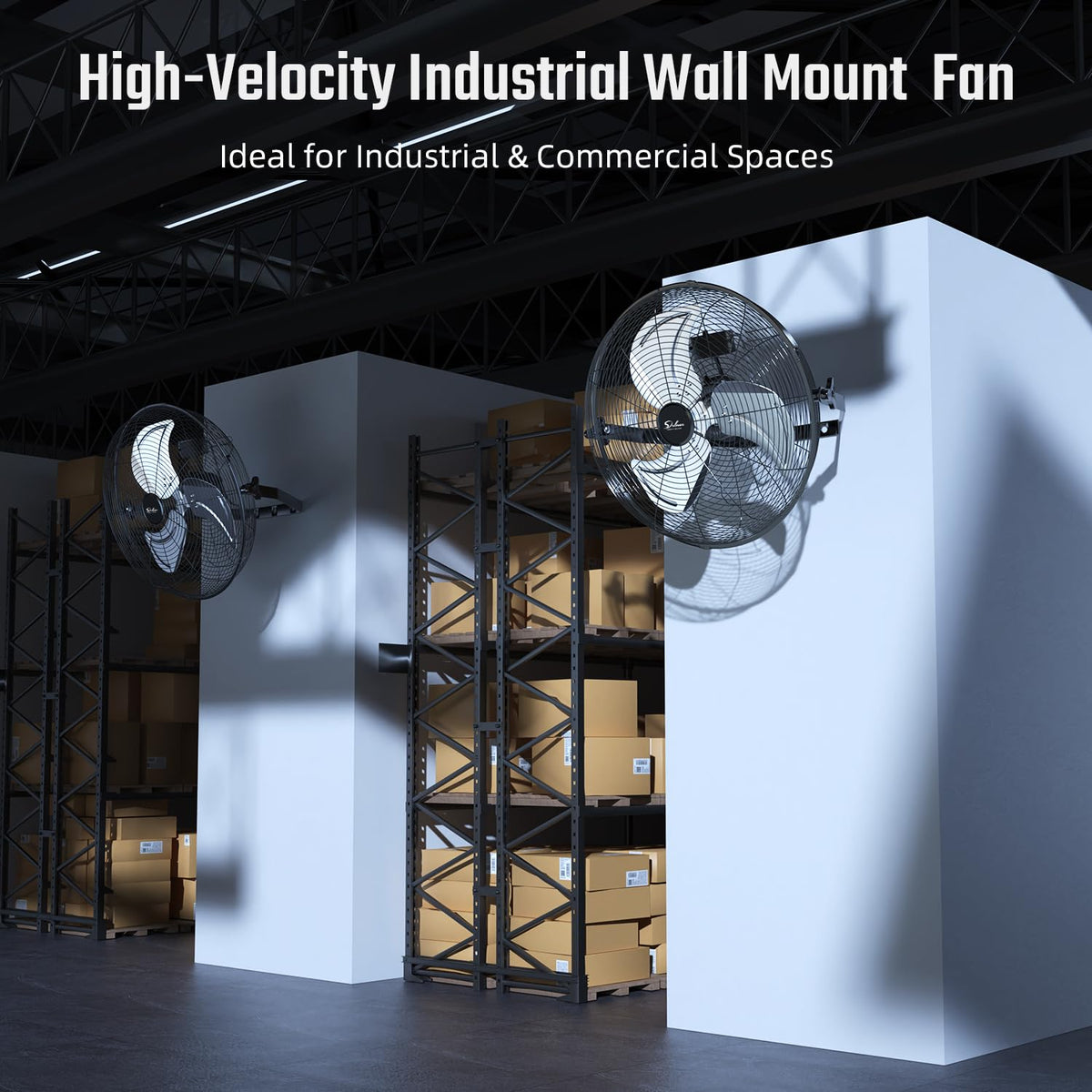 20 Inch 3 Speed Black Wall-Mount Fan U599