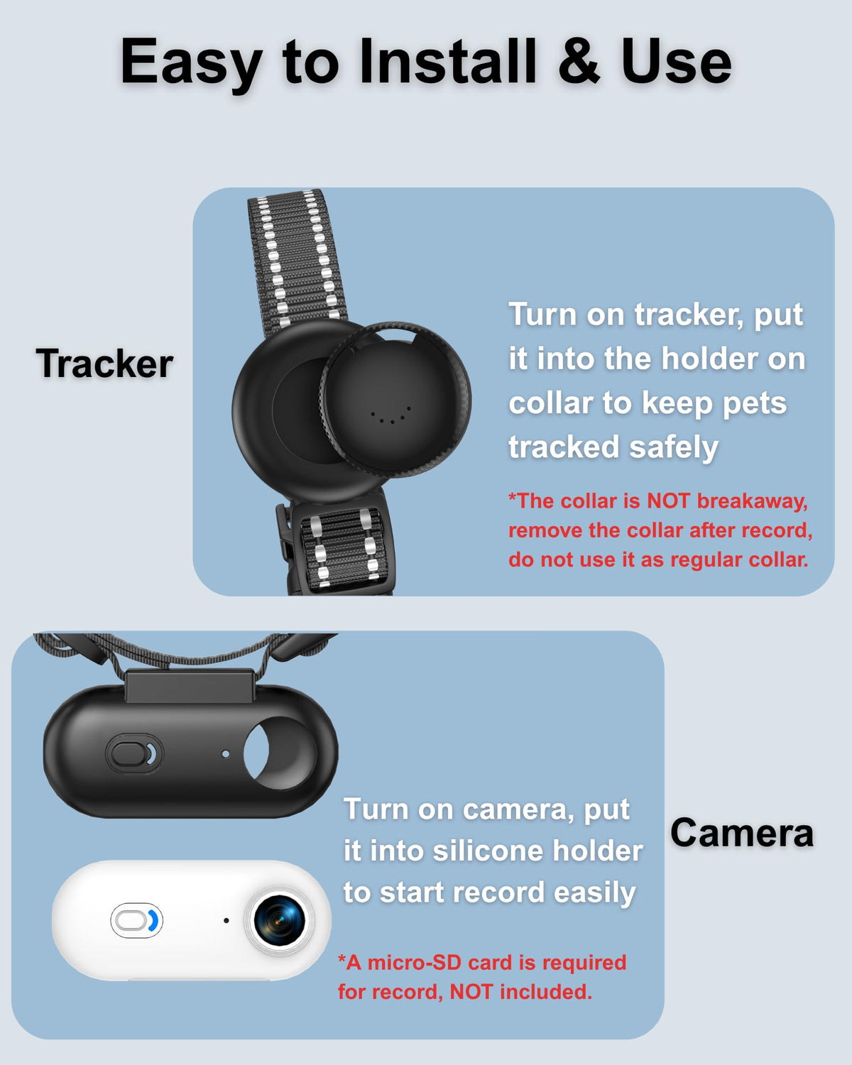 Cat Camera Collar with Location Tracker A15106