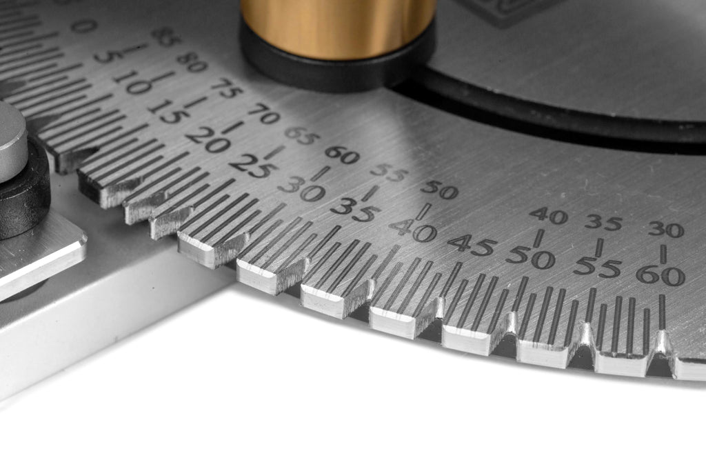 Steel and Brass Miter Gauge with 27 Angle Stops A44253