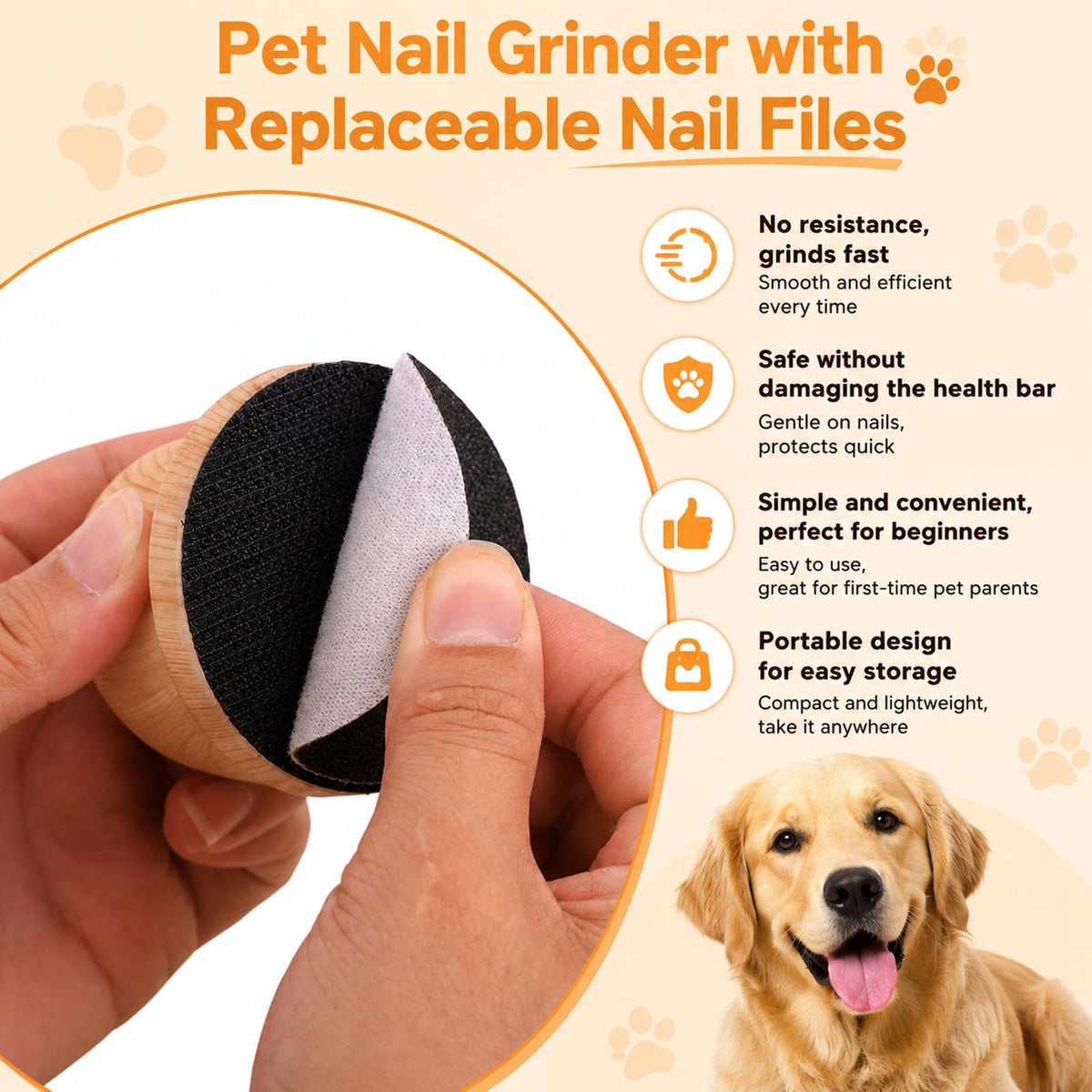 Dog Nail File with 6 Pcs Filing Disc M229