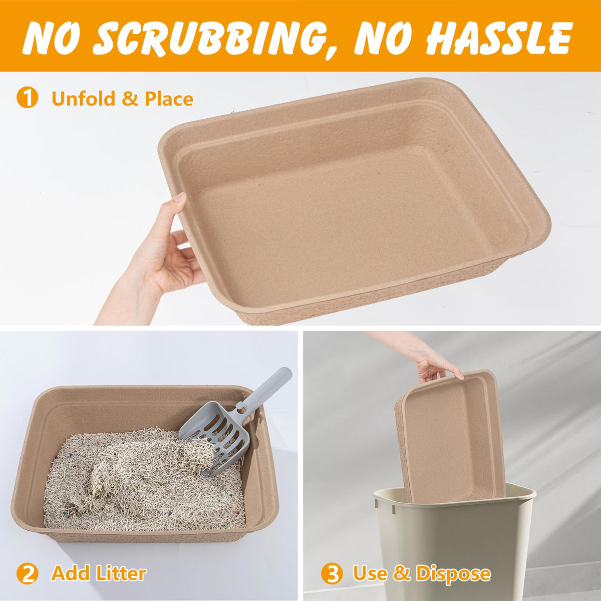 Disposable Cat Litter Box 9-Pack K95279