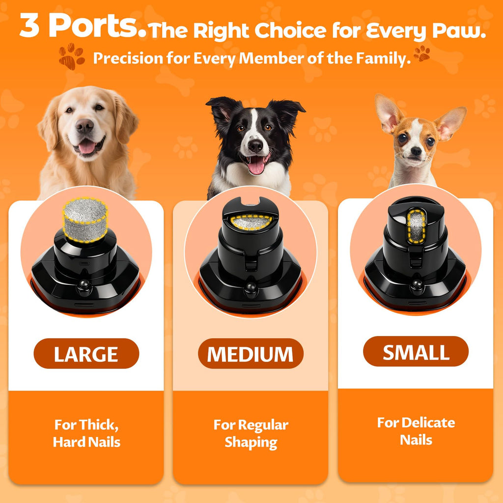 Dog Nail Grinder, Quiet 3-Speed with LED & Safety Guard B348886