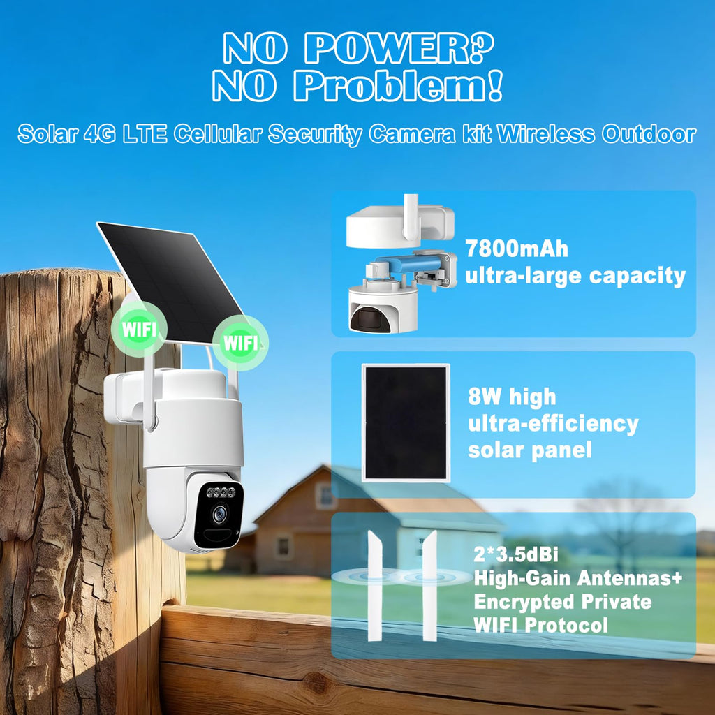 4G Solar Security Camera System with Base Station I864