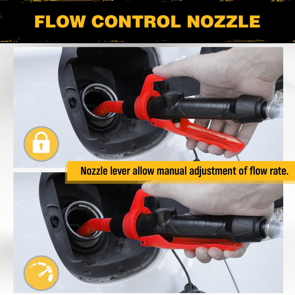 Portable Battery Powered Red Electric Fuel Water Transfer Pump 2.4 GPM Z157289