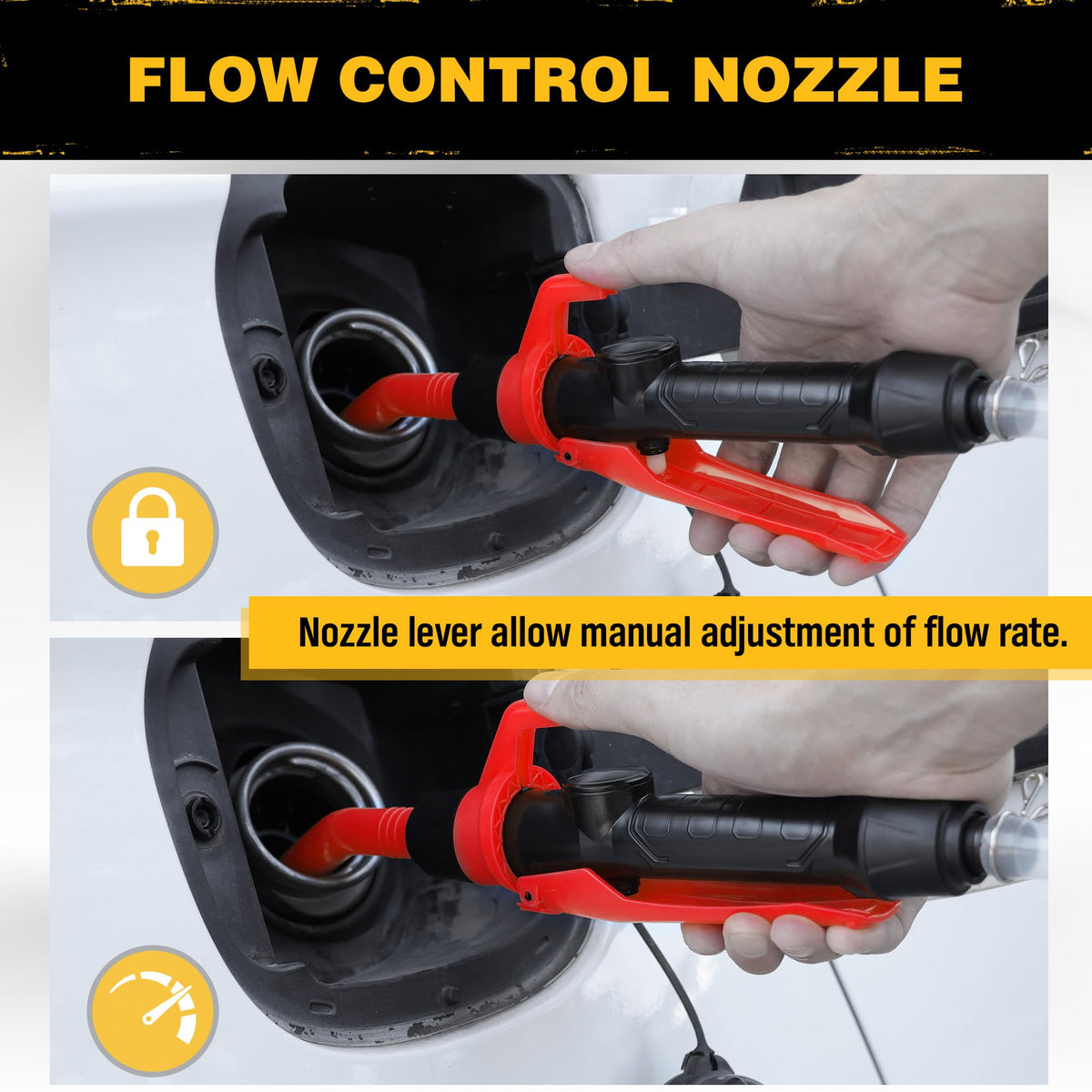 Portable Battery Powered Red Electric Fuel Water Transfer Pump 2.4 GPM Z157289