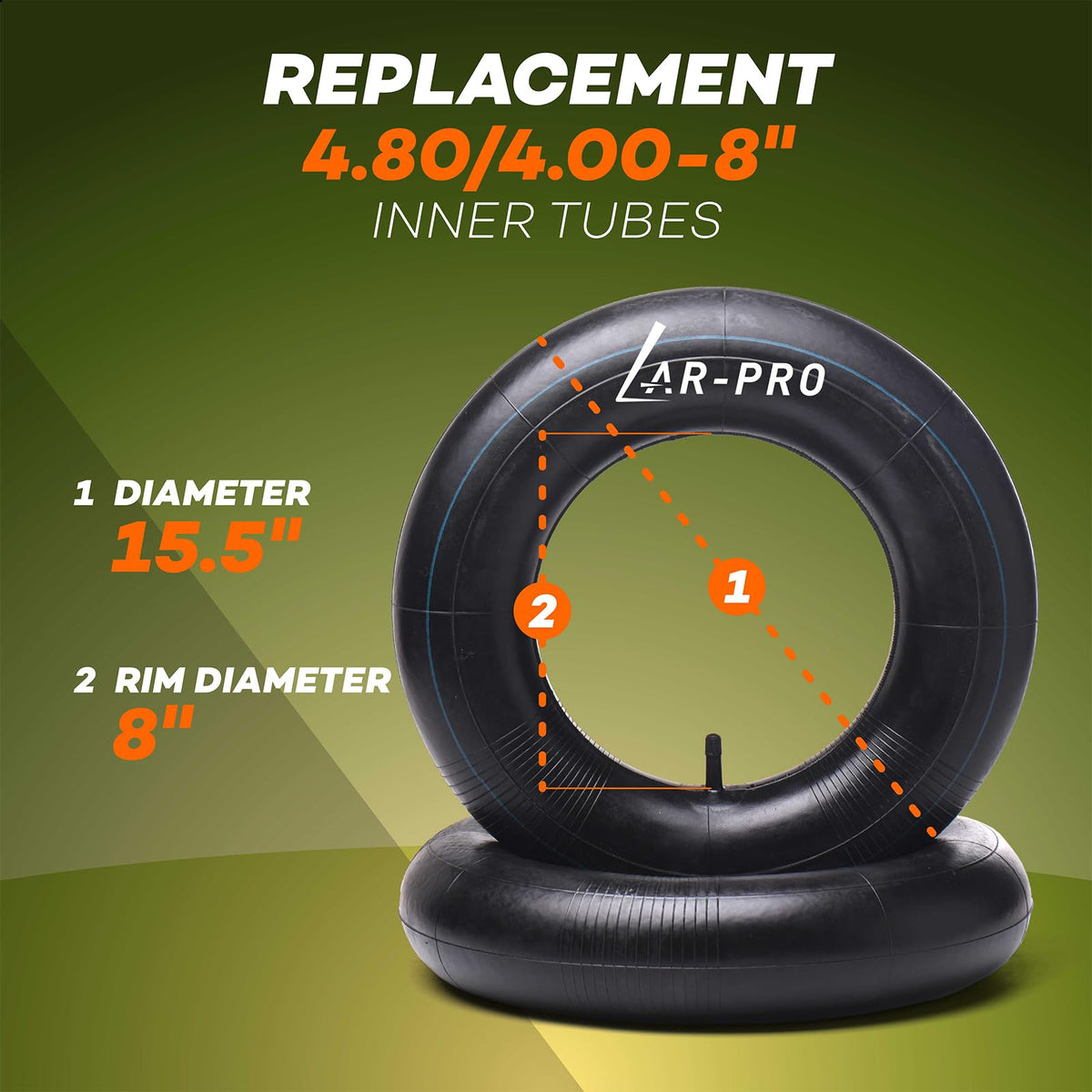 4.80/4.00-8" Inner Tube with TR-13 Straight Valve Stem (4-Pack) Z2652