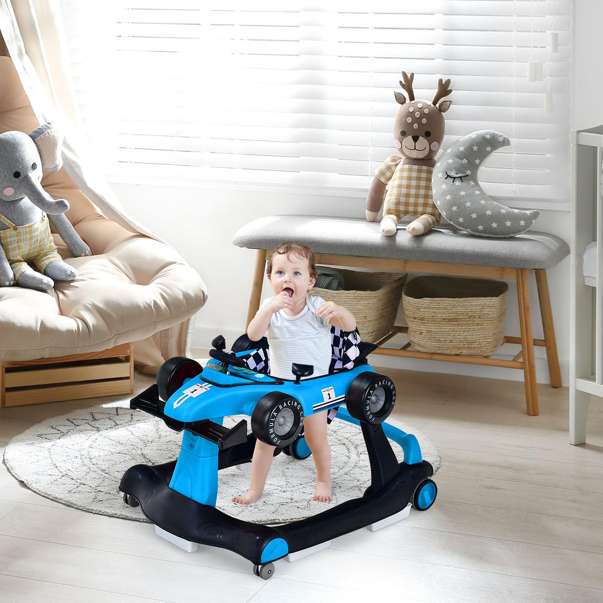 5-in-1 Foldable Baby Walker with Adjustable Height T681