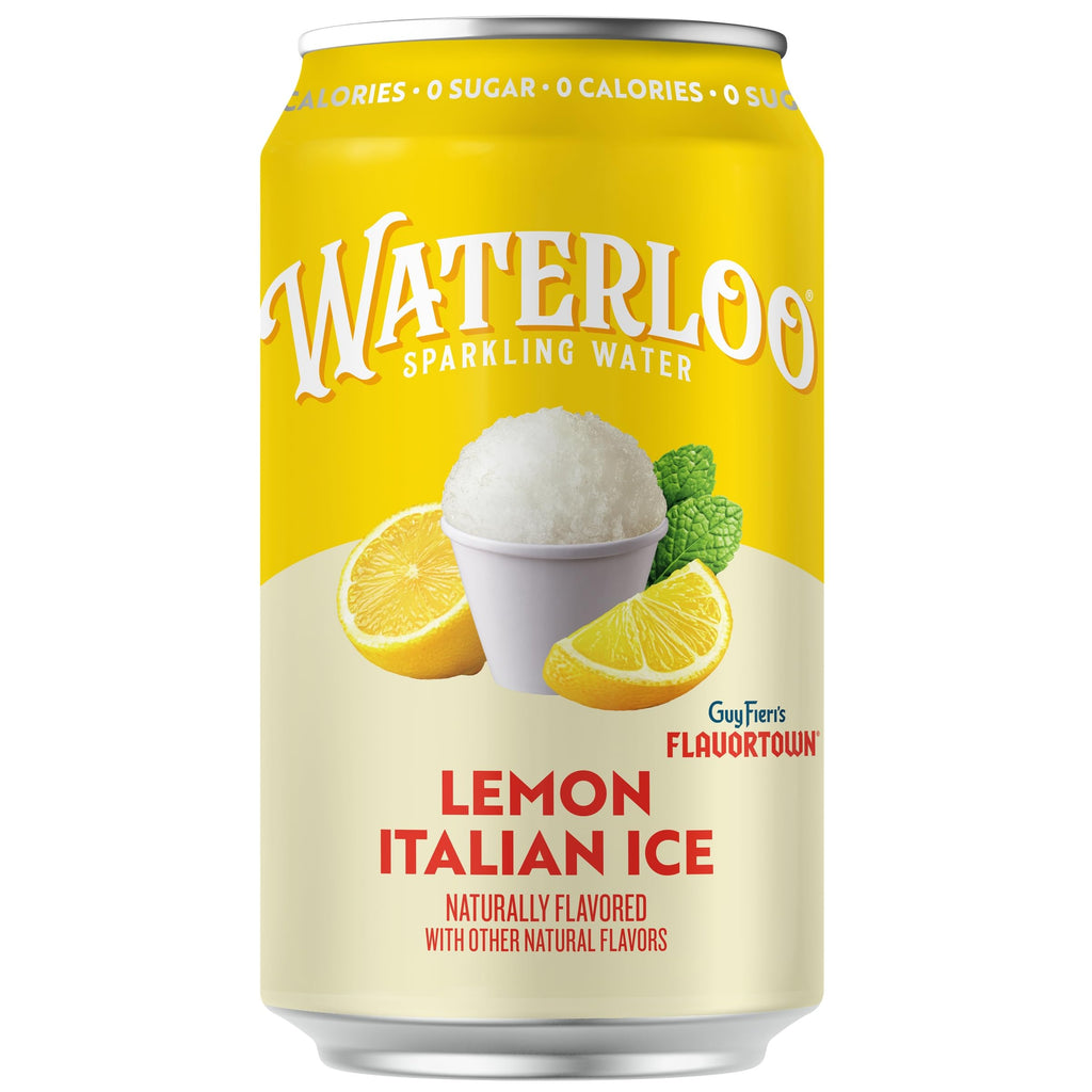 Lemon Italian Ice Sparkling Water 12 Fl Oz Cans Pack of 12 Z5916