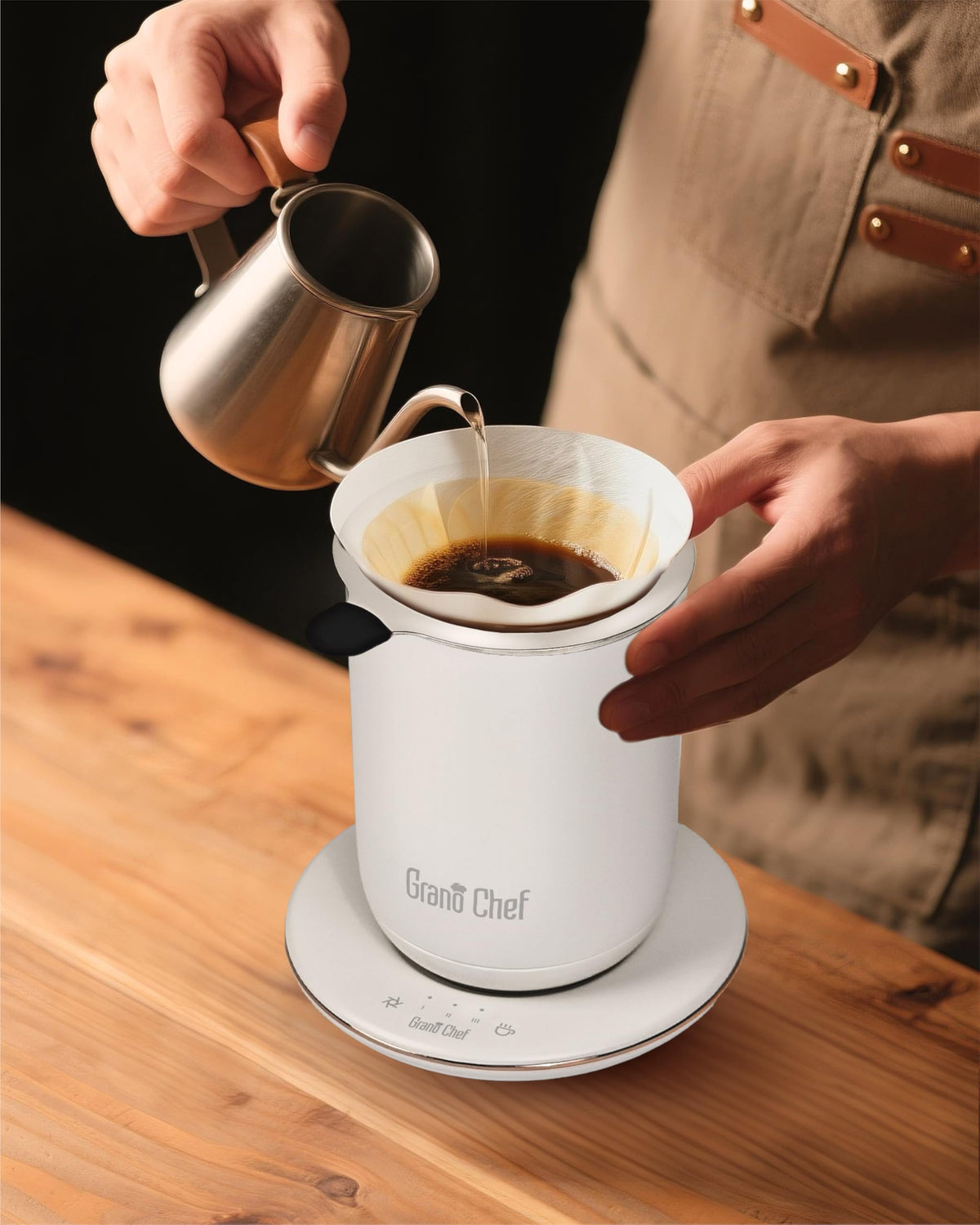 Self-Heating 10oz Temperature Controlled Coffee Mug with Dripper A512570