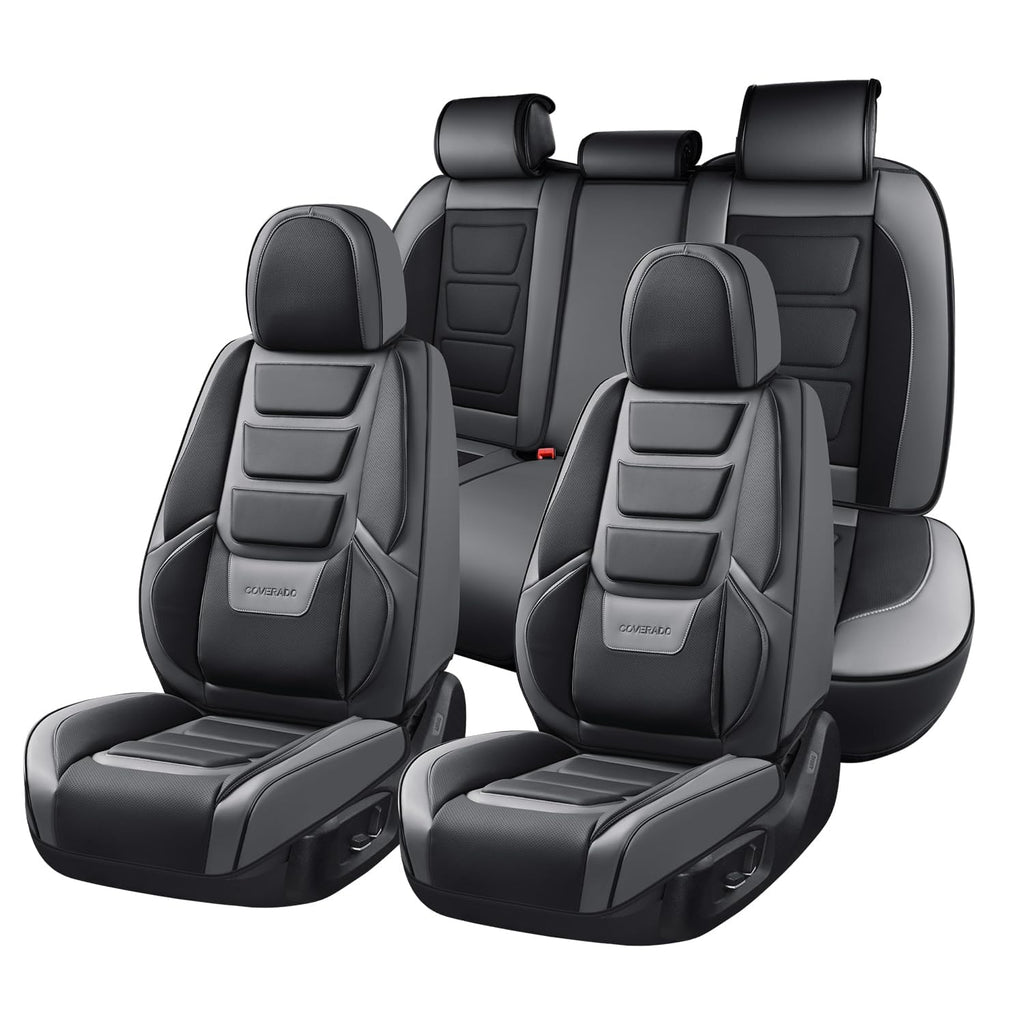 Waterproof Leather Car Seat Covers Full Set S191