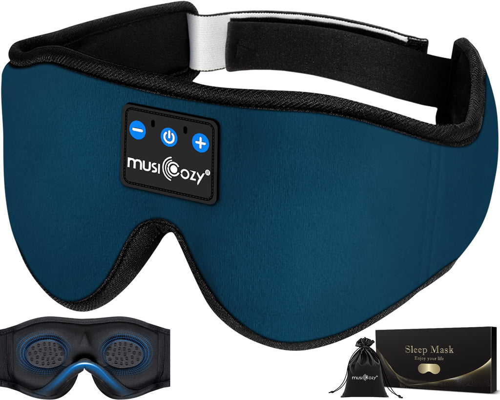 3D Bluetooth Sleep Mask with HD Stereo Sound, 2 Packs I121