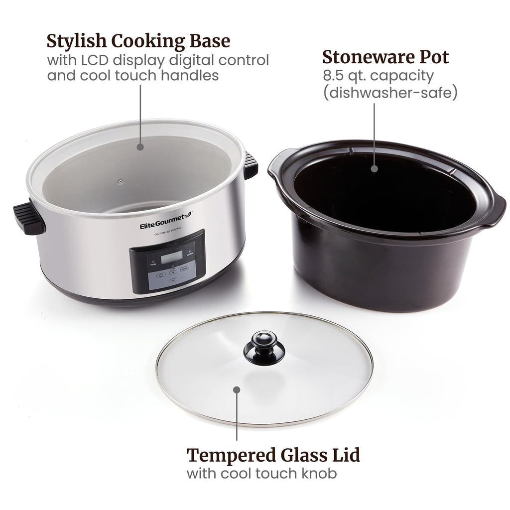 Digital 8.5 Qt Stainless Steel Slow Cooker P60276