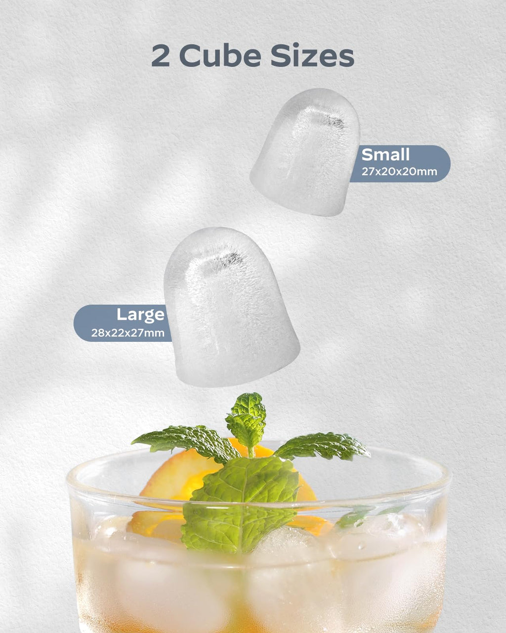 Stainless Steel Portable Countertop Ice Maker with Basket and Scoop I867