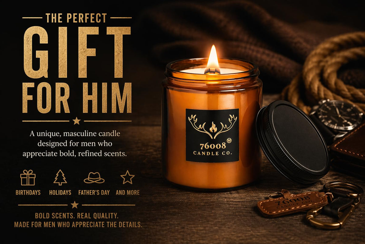 16 oz Wood Wick Soy Leather Scented Candle P8976
