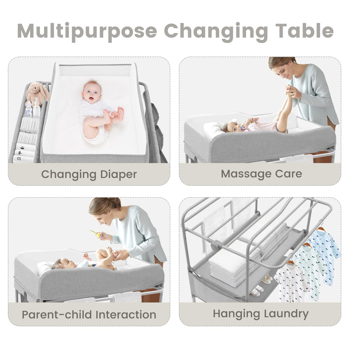 Portable Foldable Waterproof Height Adjustable Baby Diaper Changing Table M50132